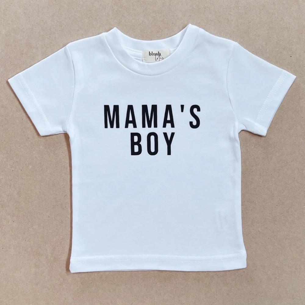 MAMA’S BOY | Blush Lotus Organic Baby Toddler Graphic Tee